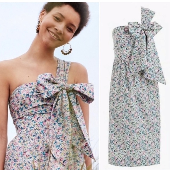 J Crew One-shoulder tie dress in Liberty floral - Picture 9 of 10